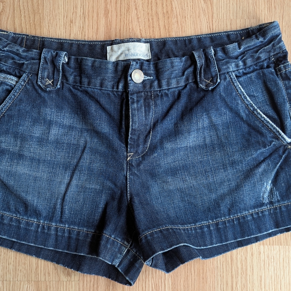 Maurices Women's Dark Blue Jean Shorts